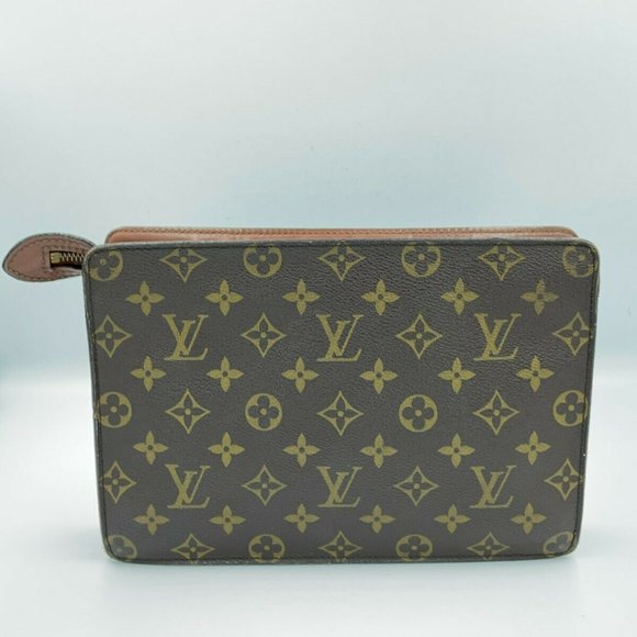 AUTHENTIC Louis Vuitton Monogram Pochette Homme Clutch Bag - Picture 2 of 12
